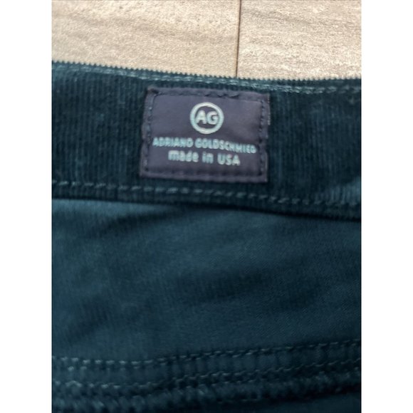 AG Adriano Goldschmied The Slit Cigarette Jesns Corduroy Dark Green - Picture 4 of 6